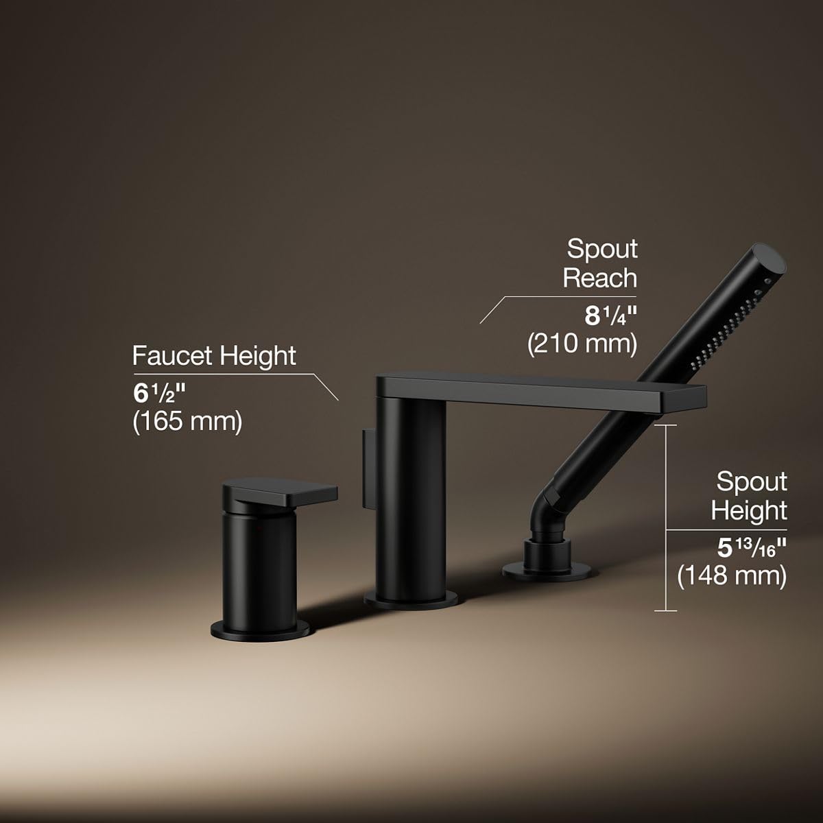 KHGS☆ KOHLER 73078-4-BL Composed™ Single-Handle Deck-Mount Bath Faucet